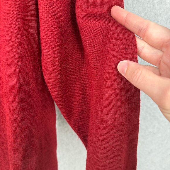 Woolrich Knit Wool Full Zip Jacket Sweater Size L Ruby Red Fair Isle Lightweight - Picture 4 of 13